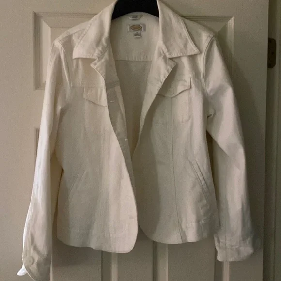 Talbots white 2025 denim jacket